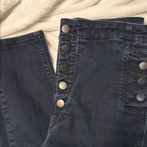 J Brand Dark Blue Button-Up Jeans